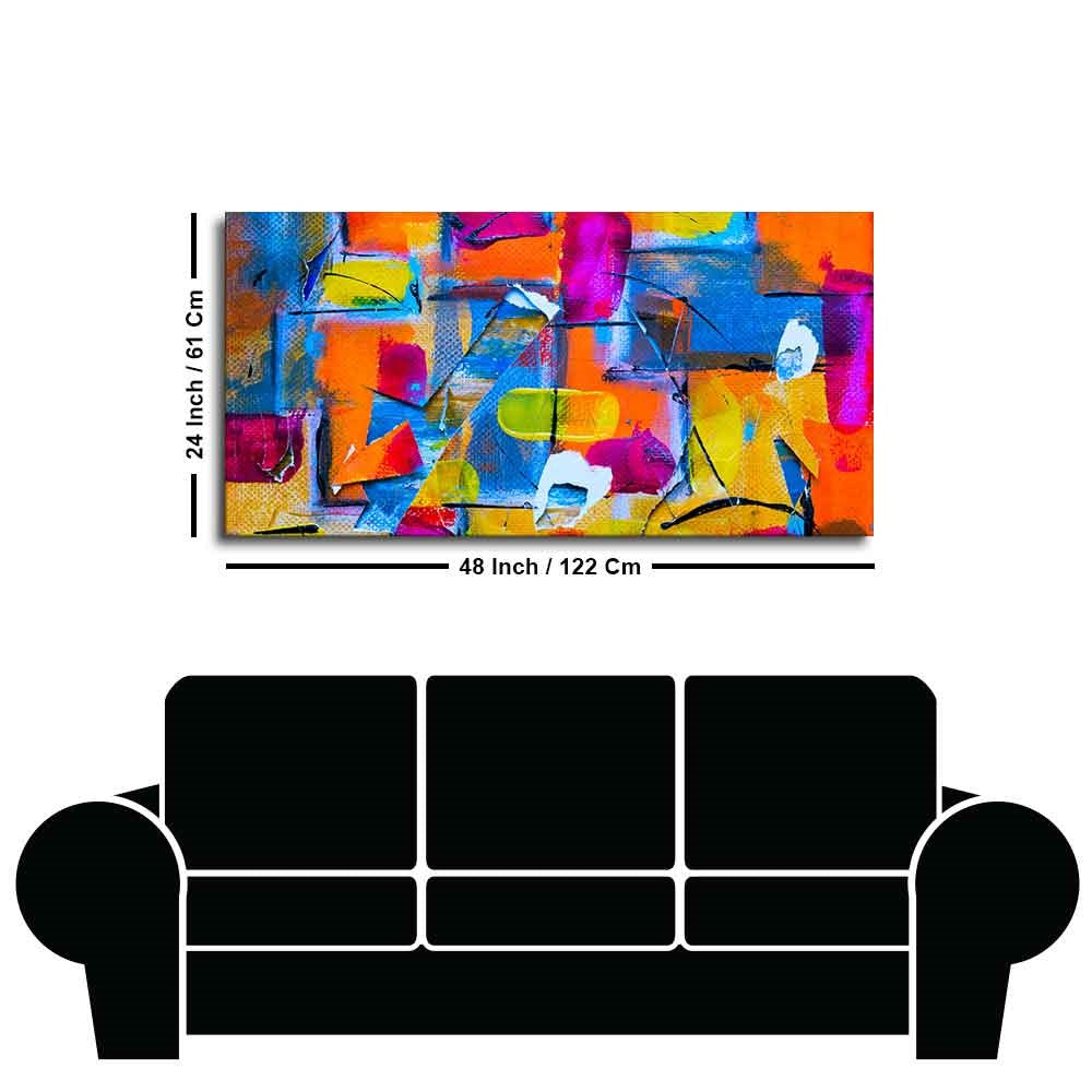 Colorful Abstract Art Premium Canvas Wall Painting