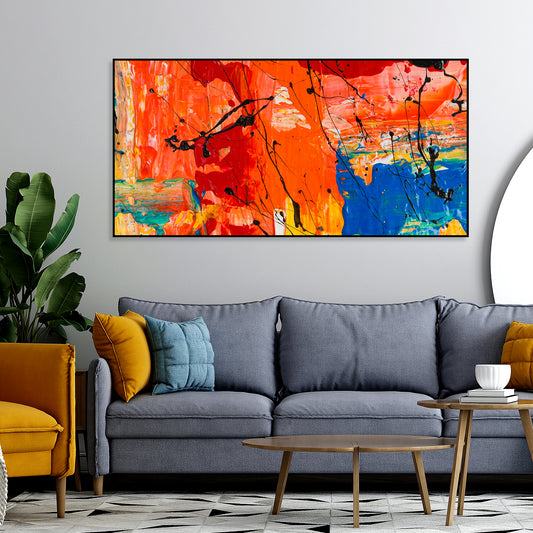 Colorful Abstract Floating Frame Wall Painting