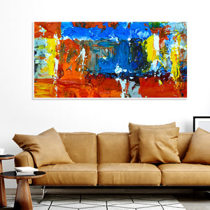 Colorful Abstract Texture Floating Frame Wall Painting