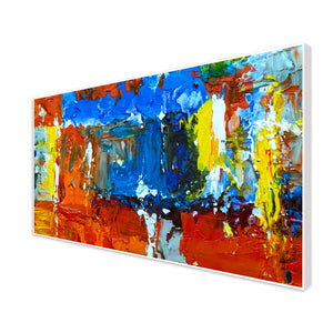 Colorful Abstract Texture Floating Frame Wall Painting