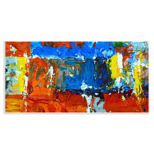 Colorful Abstract Texture Floating Frame Wall Painting