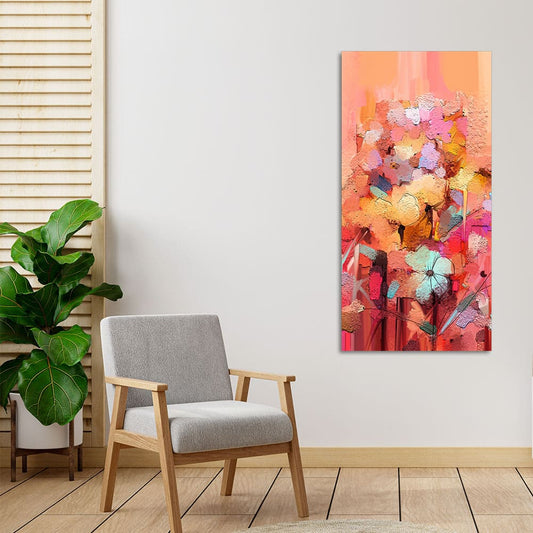 Colorful Flowers Abstract art Canvas Wall Painting