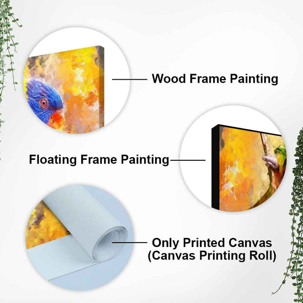 Colorful Parrot Abstract Art Wall Painting