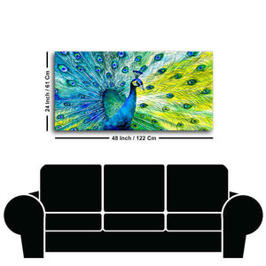 Colorful Peacock Canvas Wall Painting