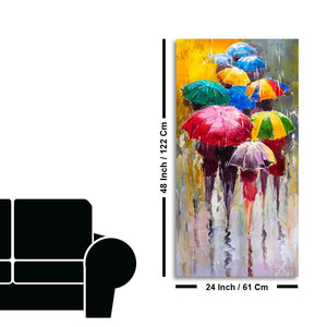 Colorful Rainy Season Beautiful Design Canvas Printed Wall Painting