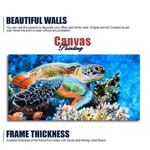 Colorful Turtle Canvas Wall Painting