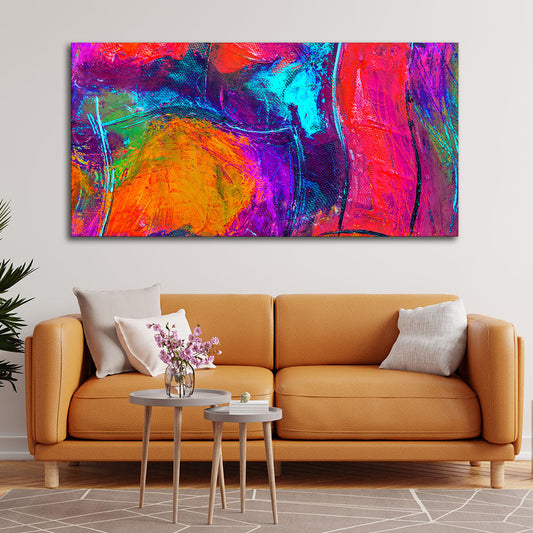 Colorful Vibrant Abstract Art Canvas Wall Painting