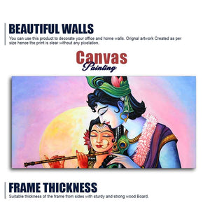 Colorful Wall Painting of Lord Radhe Krishna
