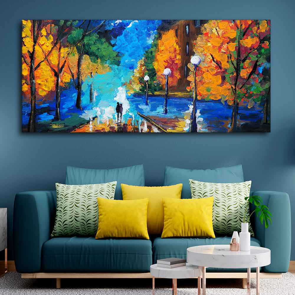 Couple Dating Tonight Premium Wall Painting