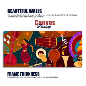 Dance & Music Instruments Canvas Wall Painting