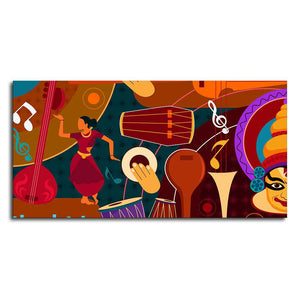 Dance & Music Instruments Premium Canvas Wall Painting