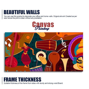 Dance & Music Instruments Premium Canvas Wall Painting