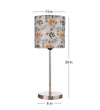 Decorative Flower Pattern Table Lamp with Silver Finish Base