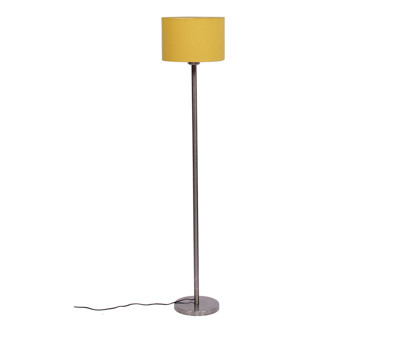 Decorative Yellow Color Drum Shaped Designer Steel Floor Lamp