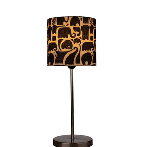 Designer Elephant Shade Table Lamp with Silver Finish Base