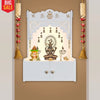 Designer Holy Symbol Om White MDF Wood Temple