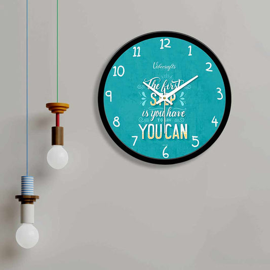 Designer Printed Motivational Quotes Wall Clock