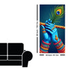 Divine Flute of Lord Krishna Premium Canvas Wall Painting