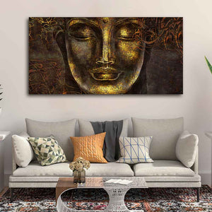 Divine Lord Buddha Sculpture Wall Painting