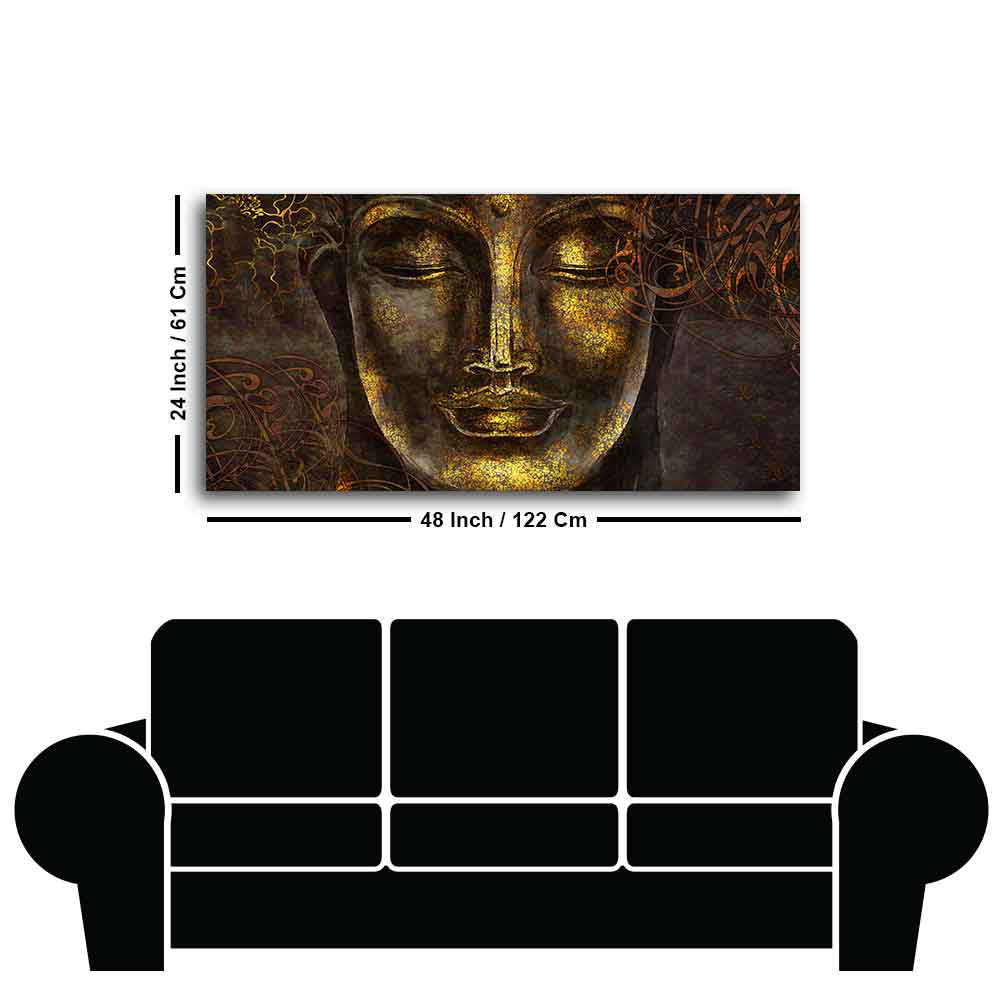 Divine Lord Buddha Sculpture Wall Painting