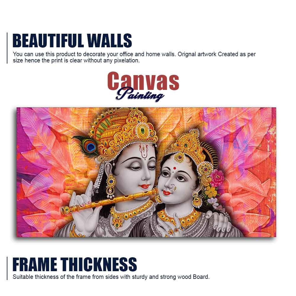 Divine Radha Krishna Canvas Wall Painting