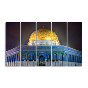 Dome of the Rock Islamic Monument Wall Painting Set of 5