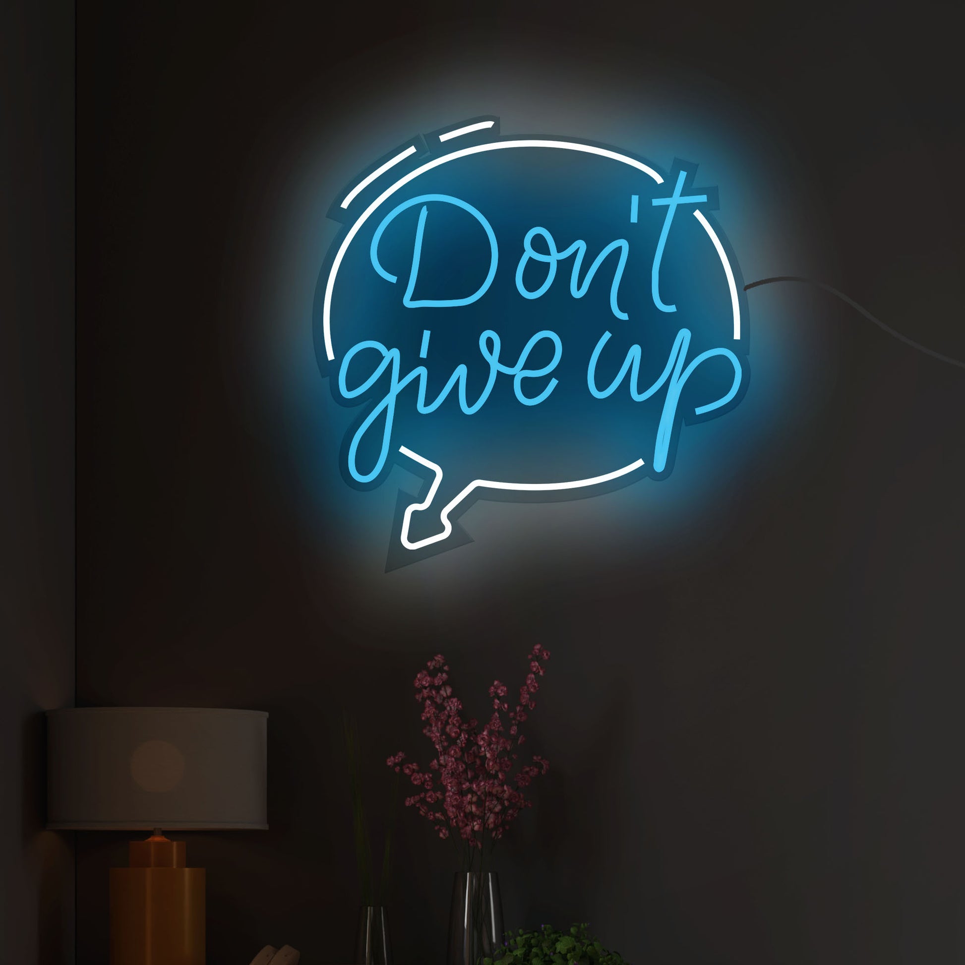 Don't Give Up Motivational Text Neon Sign LED Light