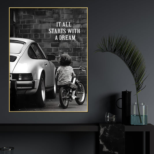 Dream Of Kid Cotton Canvas Wall Painting