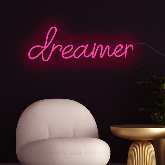 Dreamer Motivational Text Neon Sign LED Light