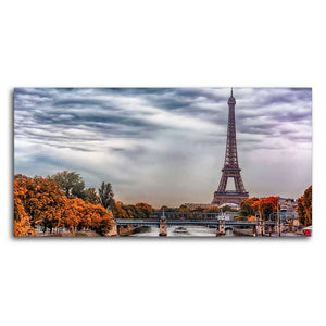 Eiffel Tower and Seine River Bedroom Wall Painting