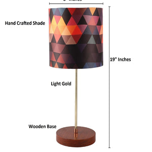 Elegant Designer Printed Cylindrical Shaped Table Lamp