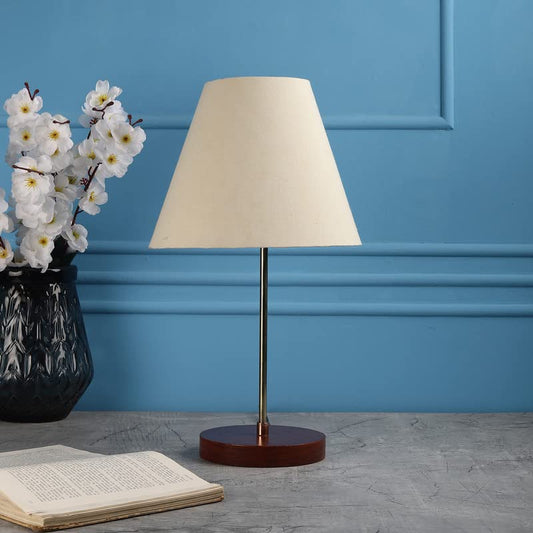 Elegant Night Lamp with Aluminum Base Table Lamp Shade