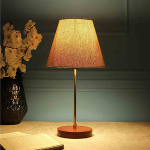 Elegant Night Lamp with Aluminum Base Table Lamp Shade