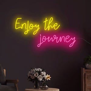 Enjoy The Journey Motivational Text Neon Sign LED Light