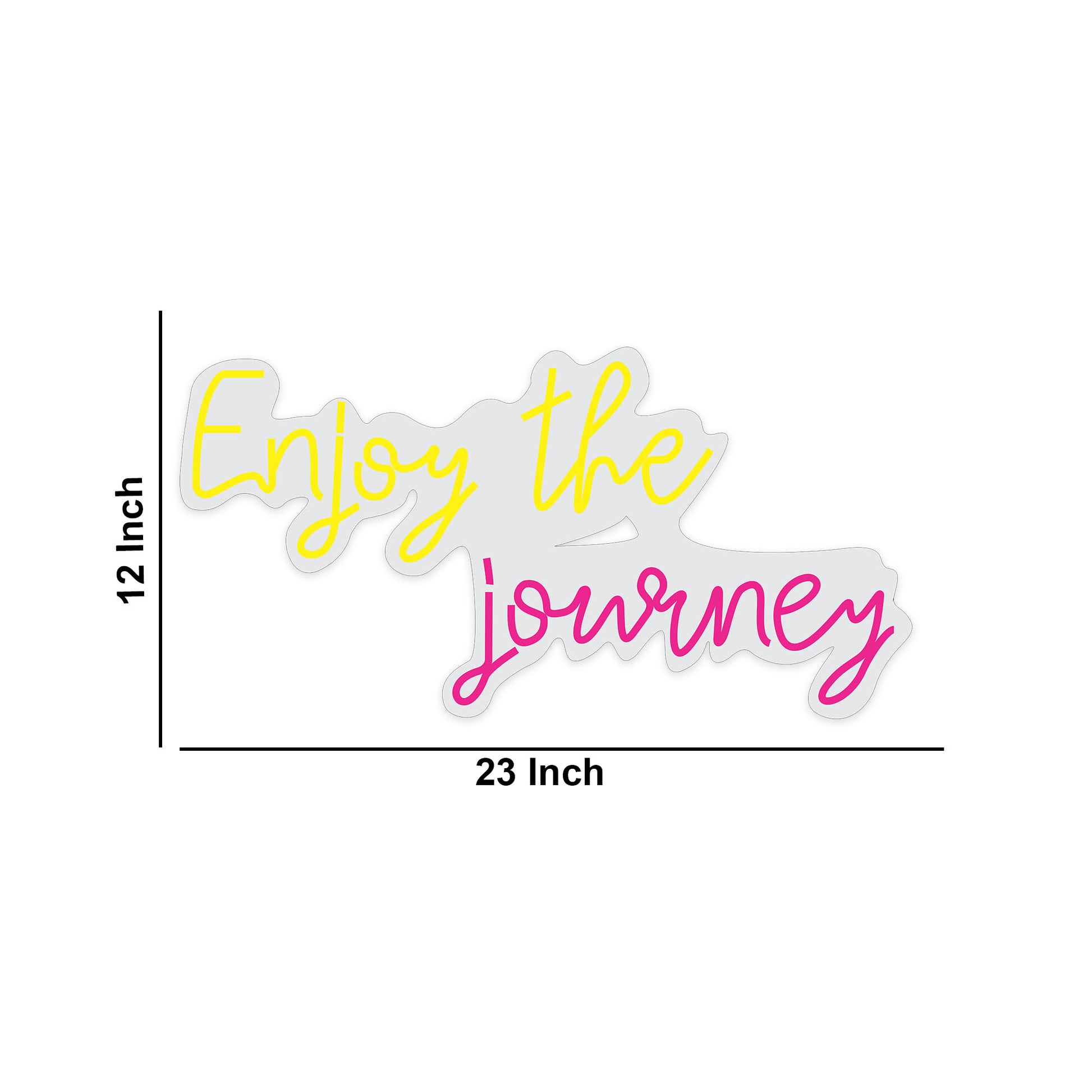 Enjoy The Journey Motivational Text Neon Sign LED Light