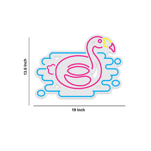 Flamingo Rubber Ring Neon Sign LED Light