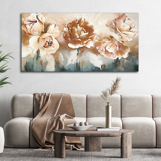 Floral Flower White Rose Canvas Wall Painting