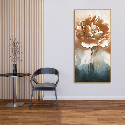 Floral Flower White Rose Premium Canvas Wall Painting