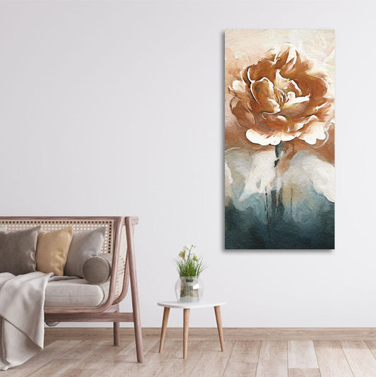 Floral Flower White Rose Premium Canvas Wall Painting