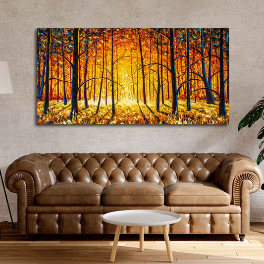 Forest in Autumn Premium Wall Painting