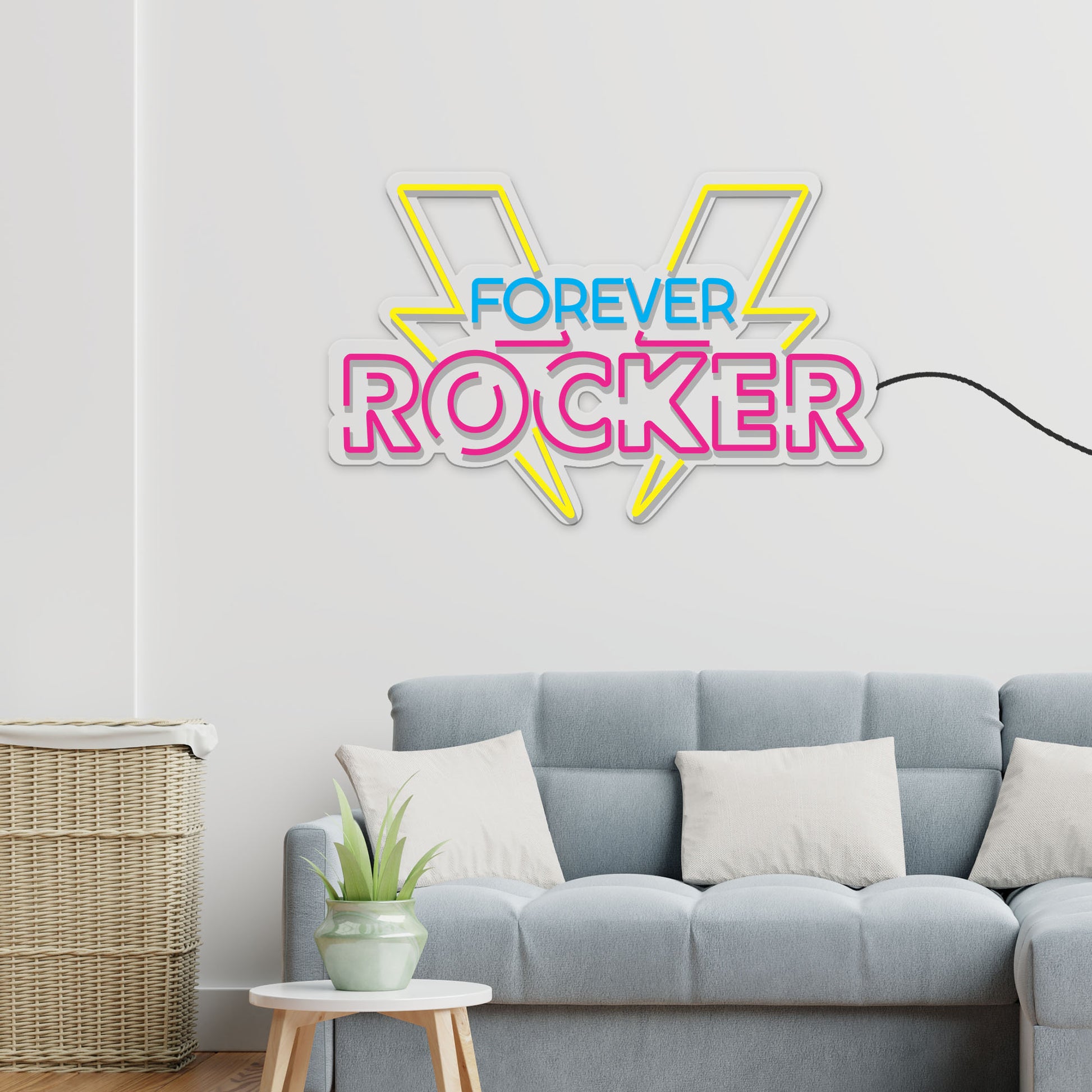 Forever Rocker Text Neon Sign LED Light