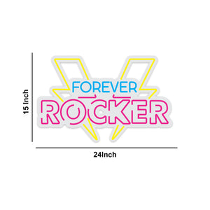 Forever Rocker Text Neon Sign LED Light