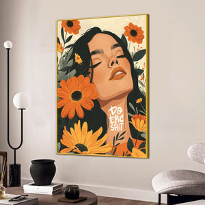 Freedom Of Beauty Cotton Canvas Wall Painting