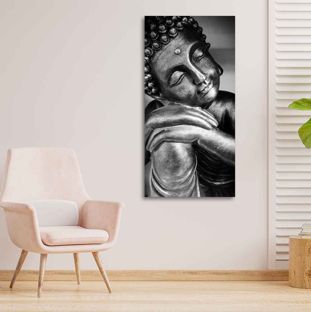 Gautam Buddha Sculpture Canvas Wall Painting