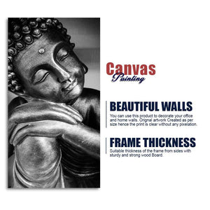 Gautam Buddha Sculpture Canvas Wall Painting