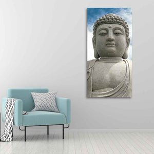 Gautam Buddha Sculpture Vertical Wall Painting