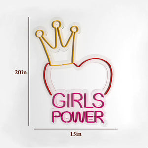 Girls Power Text Neon LED Light