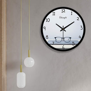 Glasses on Book Designer Wall Clock