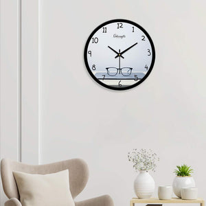 Glasses on Book Designer Wall Clock