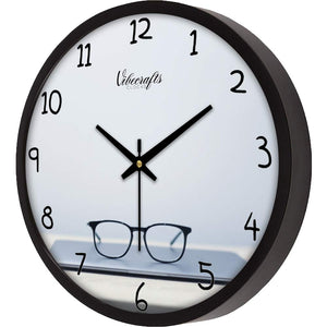 Glasses on Book Designer Wall Clock